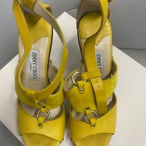 JIMMY CHOO Sandals Heel & Plateau Leather Studded